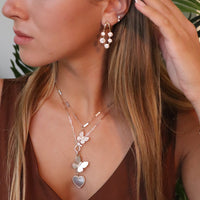Stone Block Necklace - Mother of Pearl