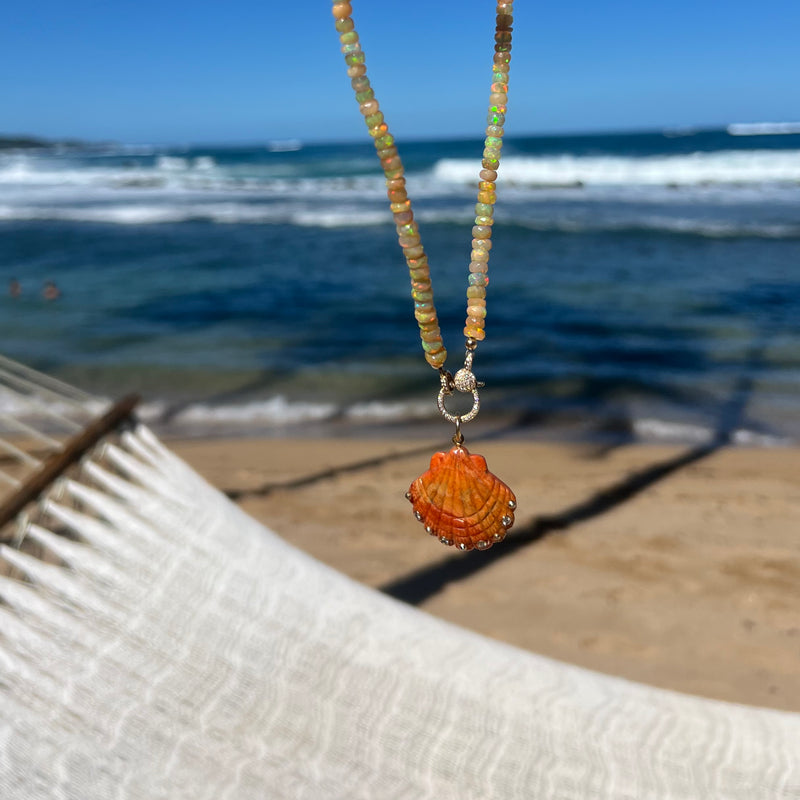 Yellow Fire Opal Necklace