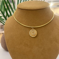 Lune et Soleil Pendant - Gold