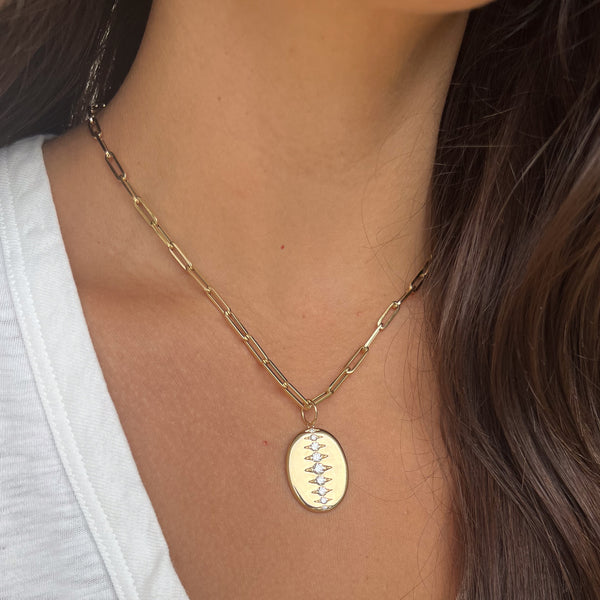 Diamond Oval Pendant