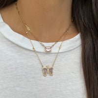 Tourmaline Butterfly Necklace