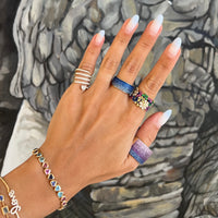 14kt Sappphire Daisy Ring