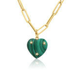Stone Heart Pendant - Turquoise