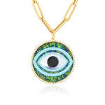 Opal Evil Eye Pendant