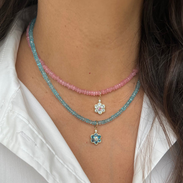 Apatite w Sapphire Flower