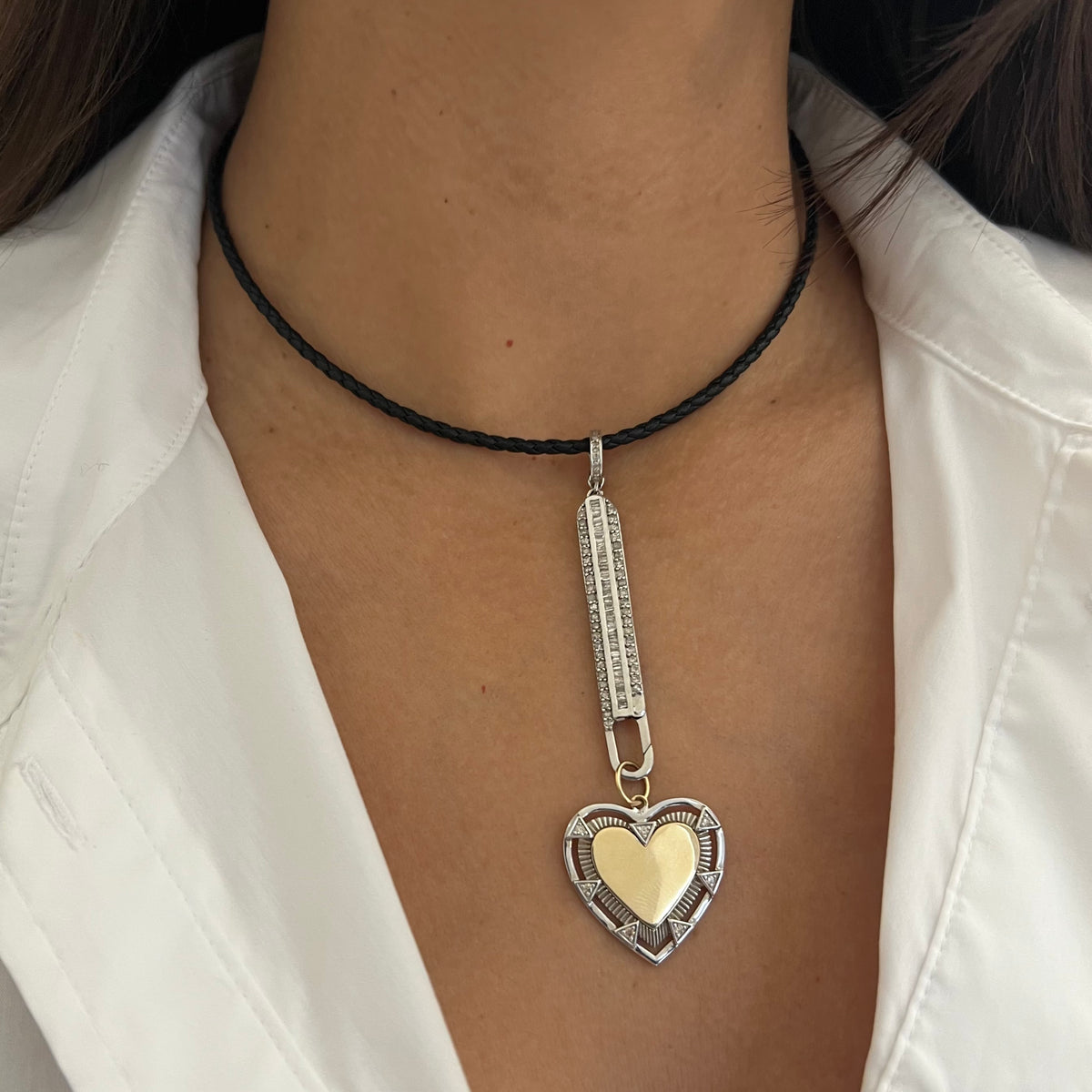 Two-Tone Heart Pendant