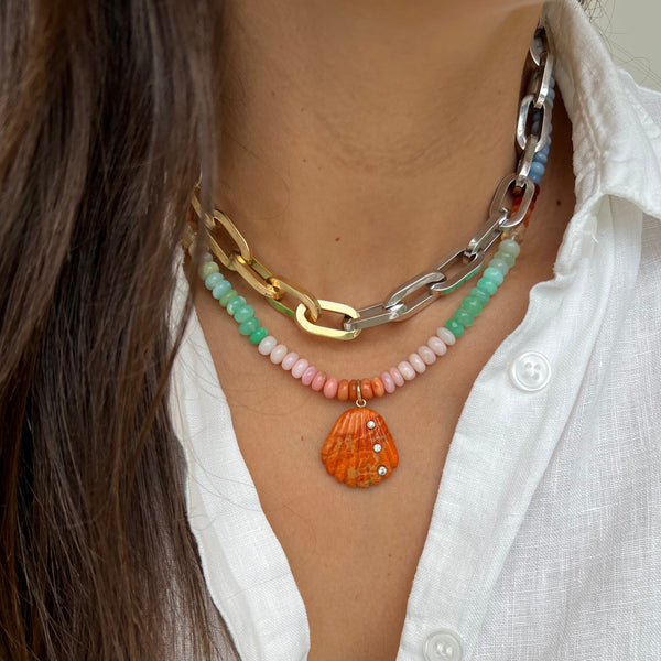 Opal and Shell Necklace