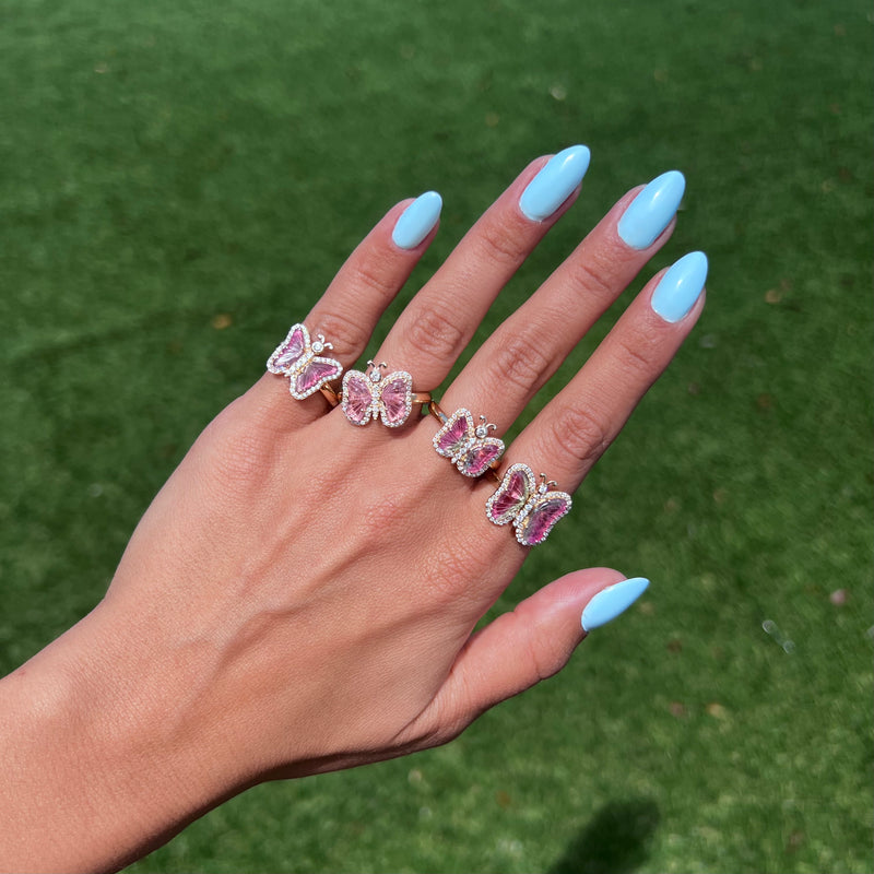 Tourmaline Butterfly Ring
