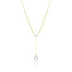 Diamond Flower Y Necklace