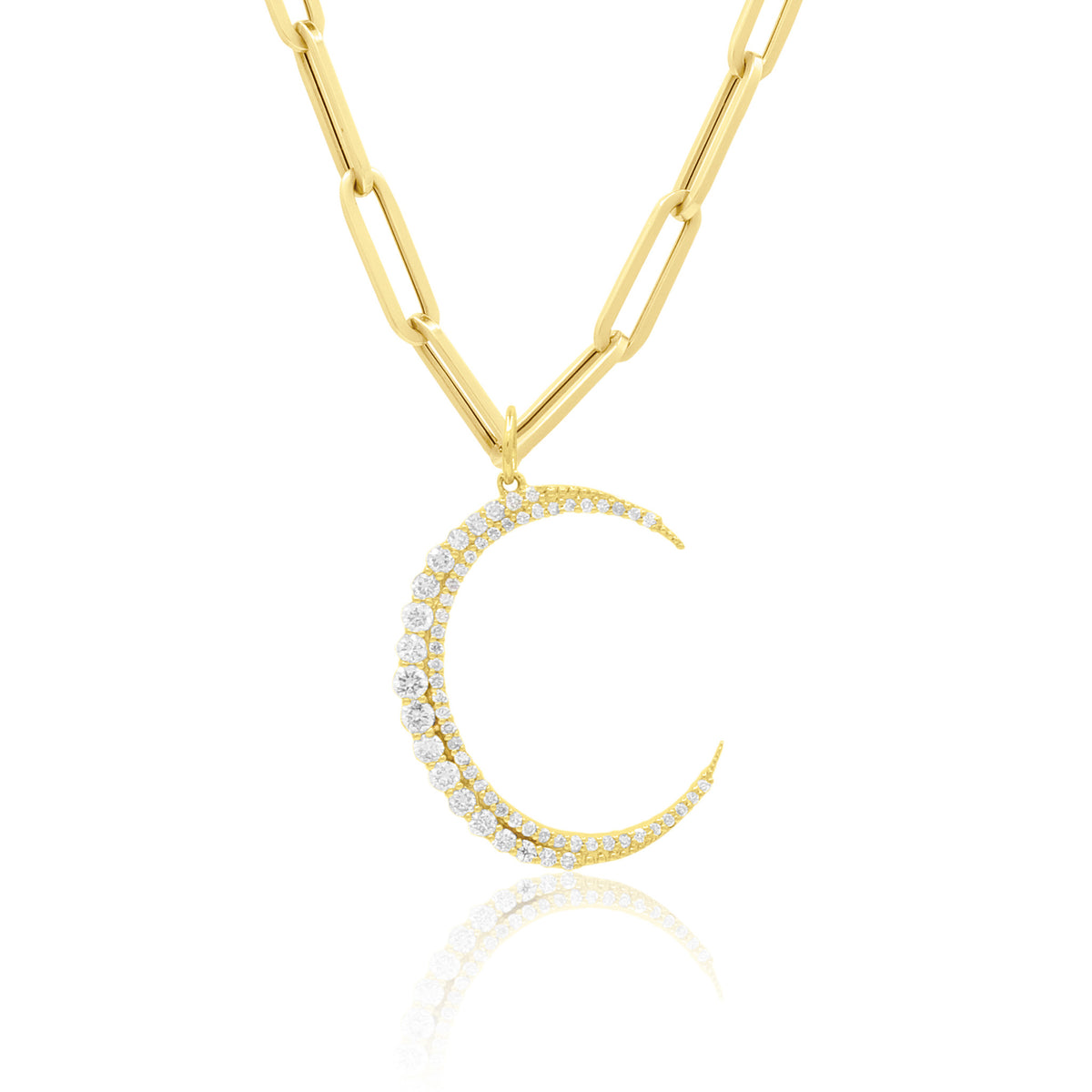Diamond Moon Pendant