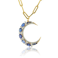 Empress Moon Pendant - Blue Sapphire