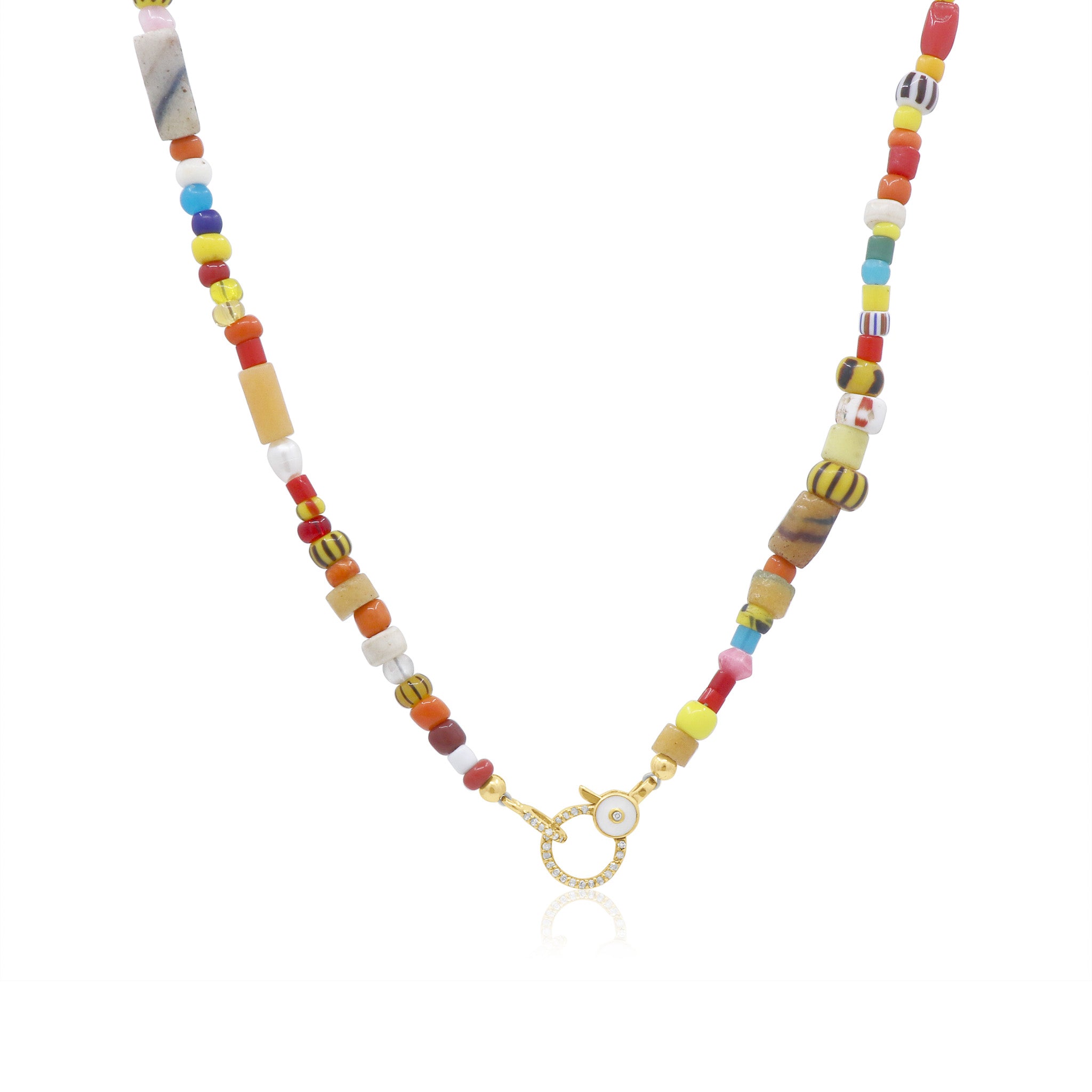 African Glass Beaded Necklace | Hayley Style