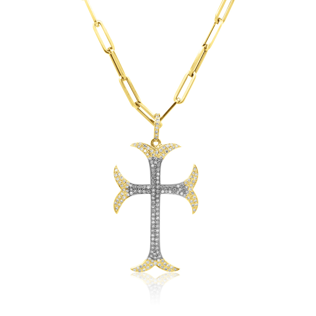 Two-Tone Cross Pendant