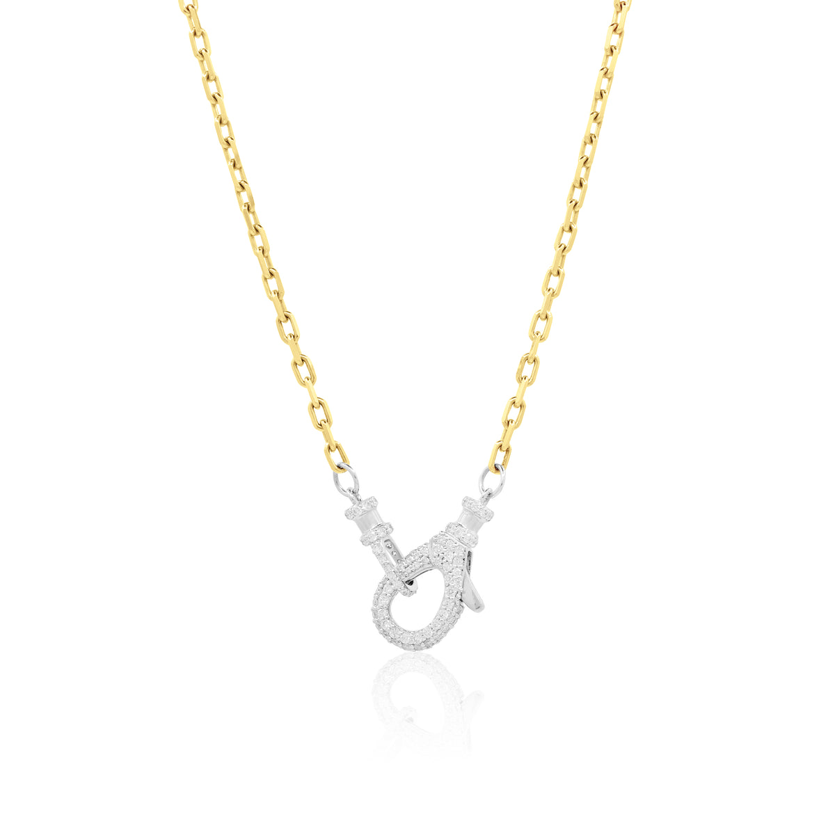 Small Diamond Clasp Necklace