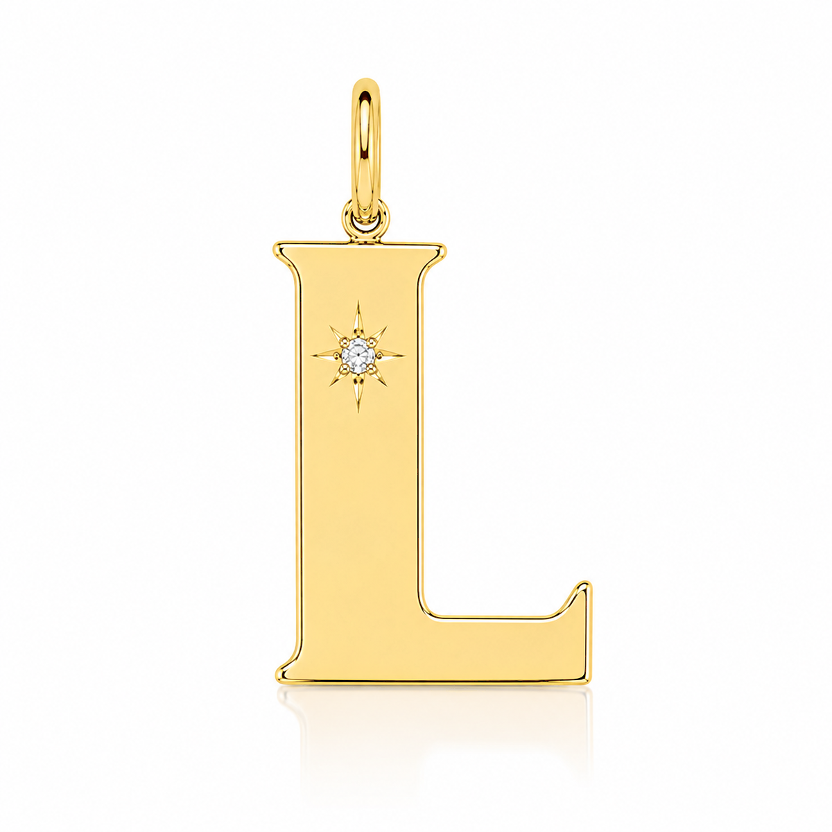 The Gold Flat Letter Pendant