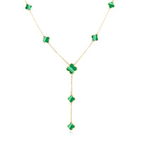 Stone Flower Lariat - Malachite