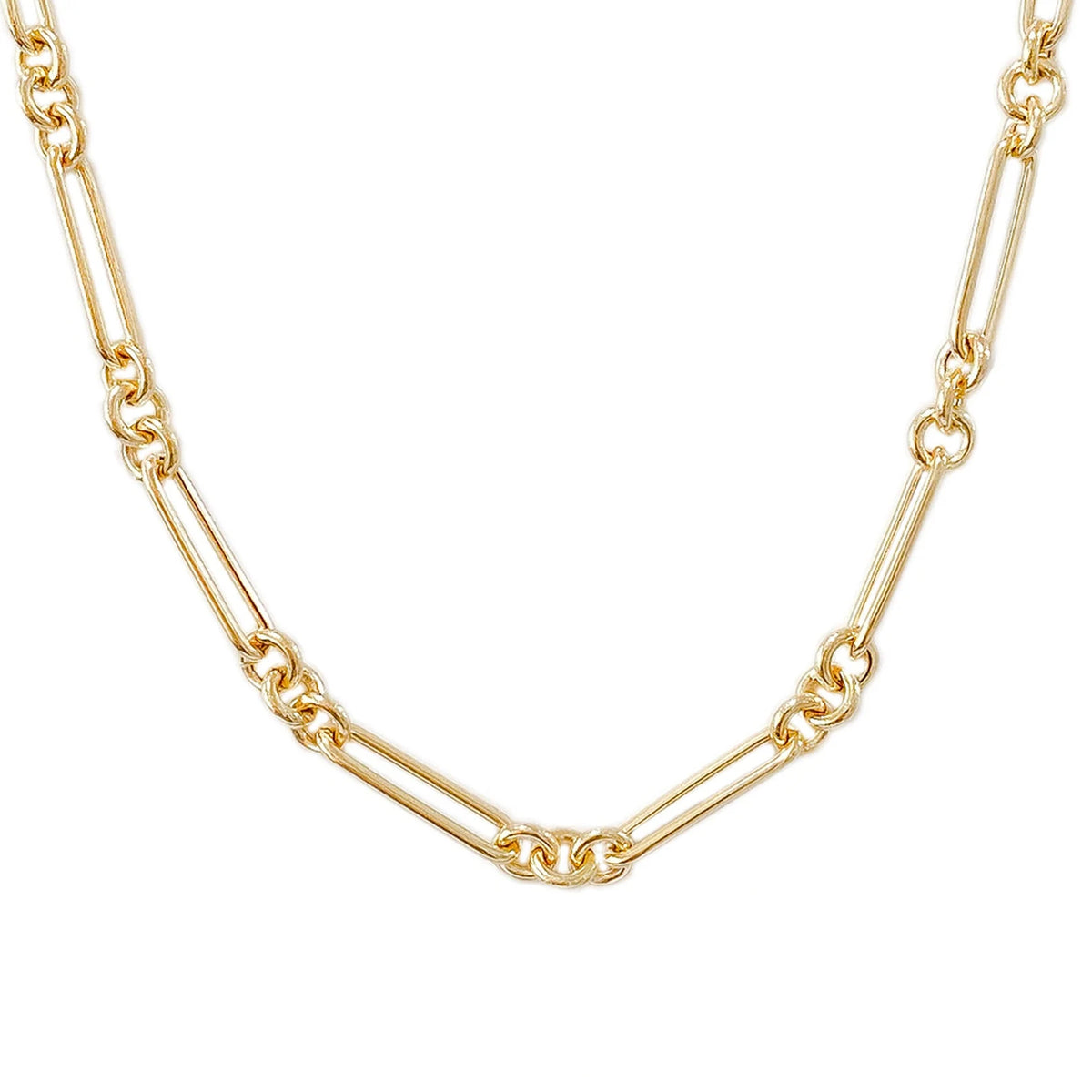 Thin Mixed Link Chain Gold Chain Hayley Style - Main Image