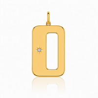 The Gold Flat Letter Pendant