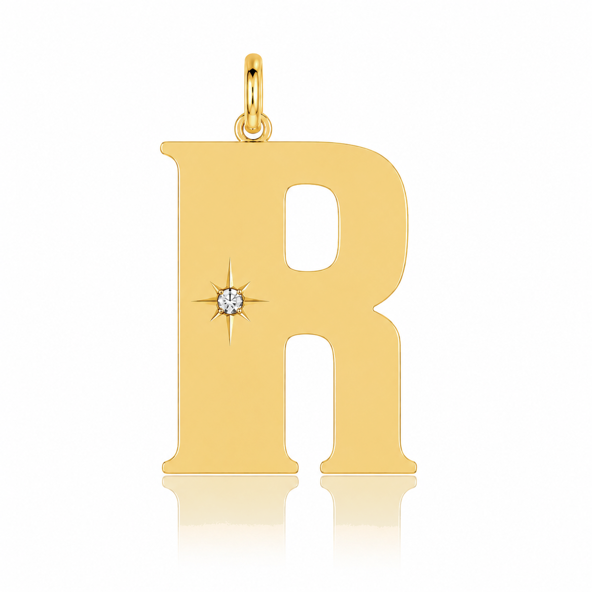 The Gold Flat Letter Pendant