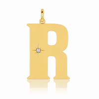 The Gold Flat Letter Pendant