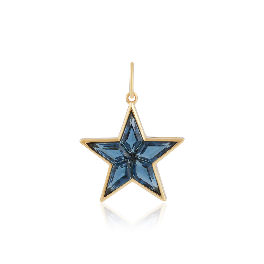 Topaz Star Pendant on Sapphire Necklace