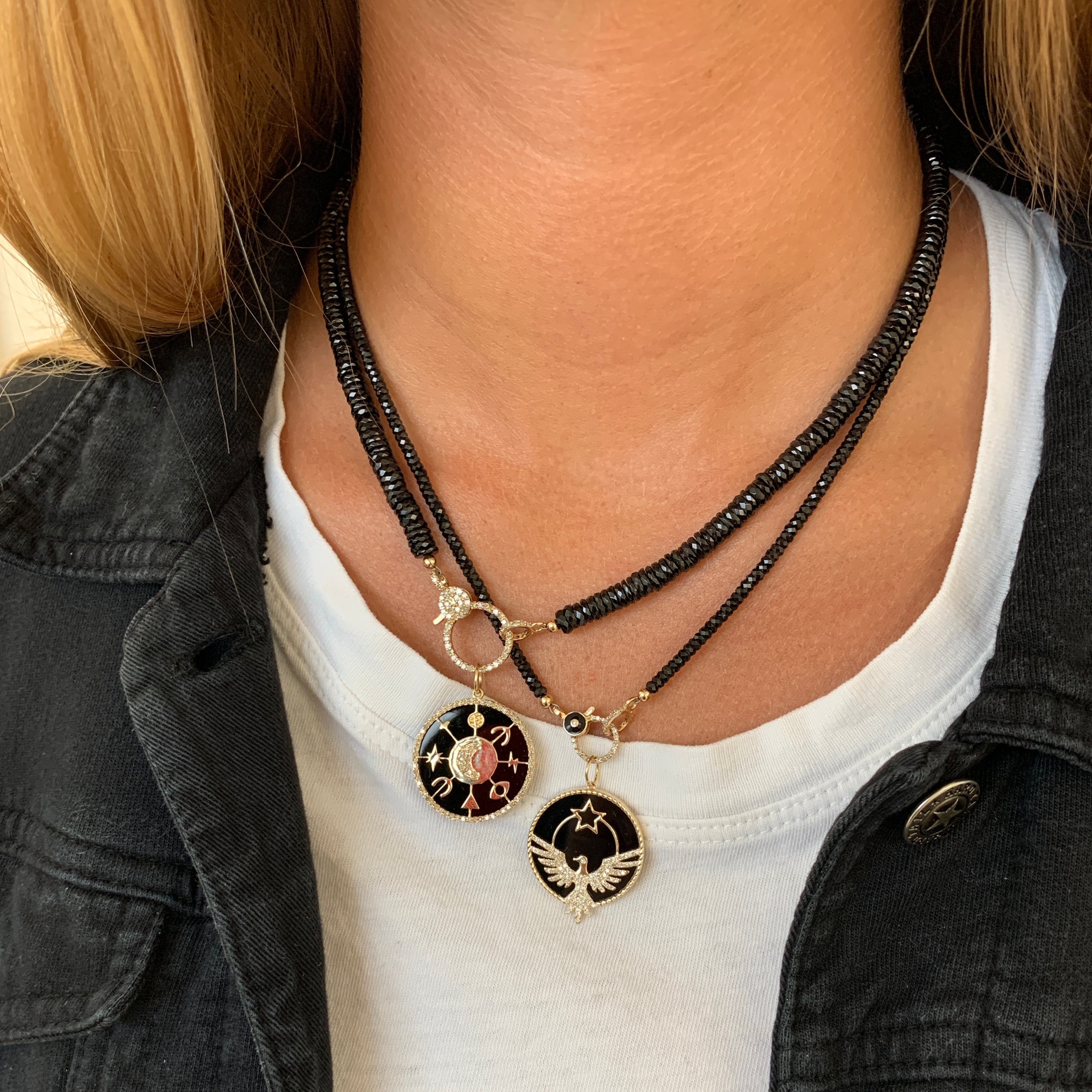 氷室愛用　Black Spinel Necklace w/PJ Dagger 氷室愛用 Black Spinel Necklace w/PJ Dagger 氷室京介 Personal