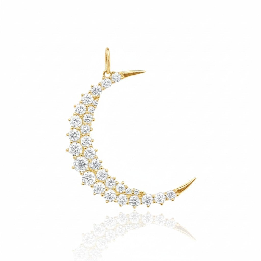 Diamond Moon Pendant