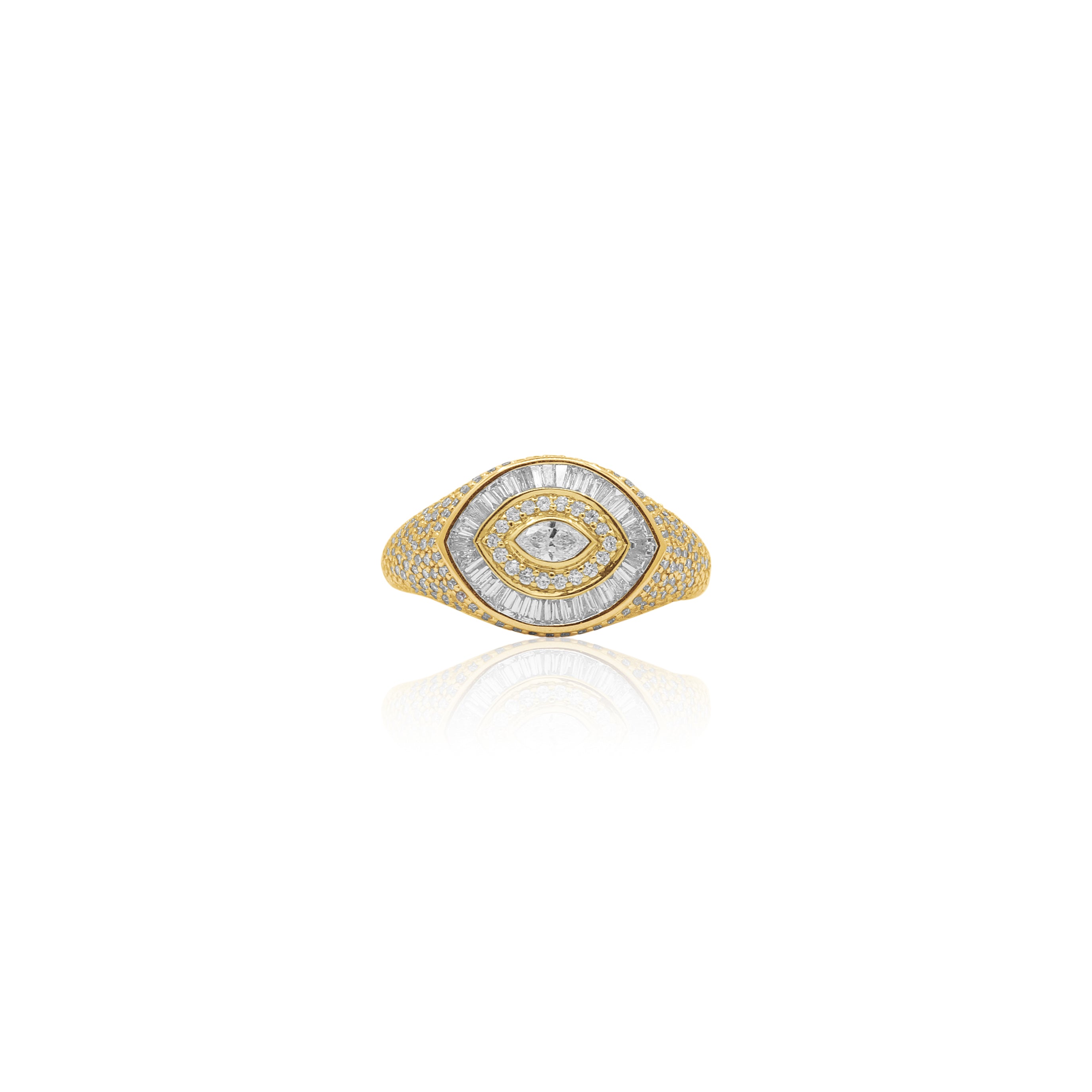 Hayley Style | Emerald Evil Eye Ring