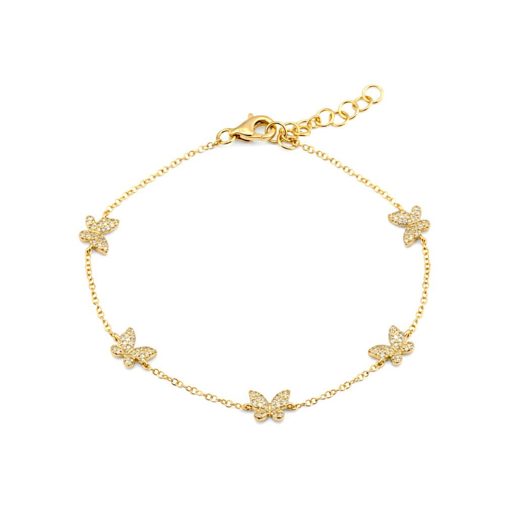 Linked Goddess Butterfly Bracelet