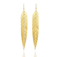 Golden Feather Earrings
