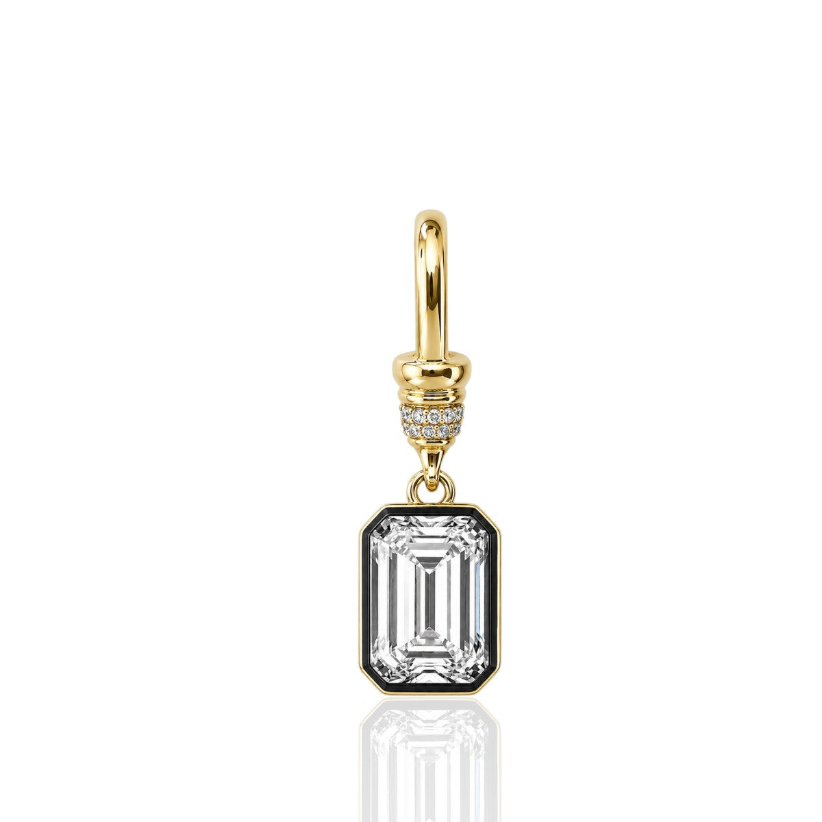 Lab Diamond Clip Pendant