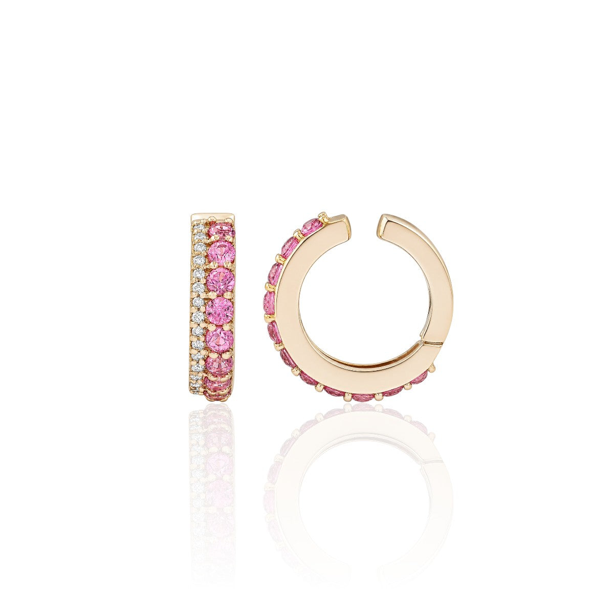 Single Pink Sapphire Ear Cuff