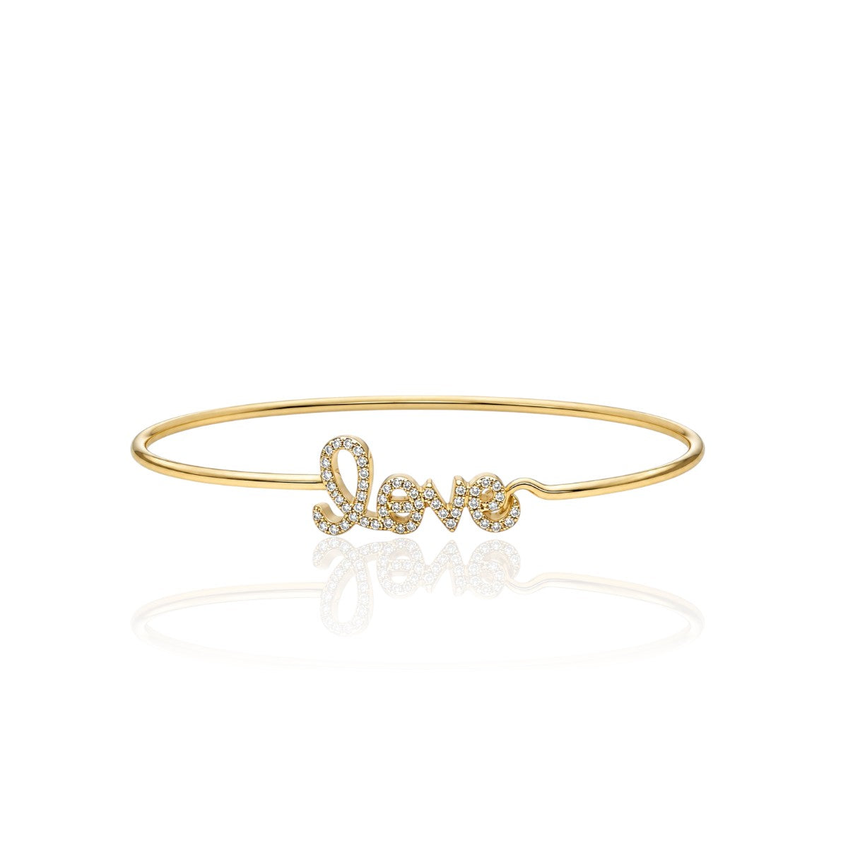 Small Script Love Bangle