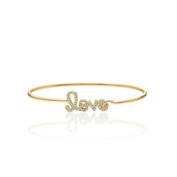 Small Script Love Bangle