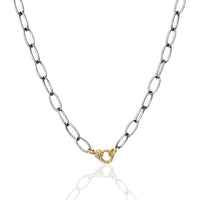 Two Tone Cable Chain Necklace