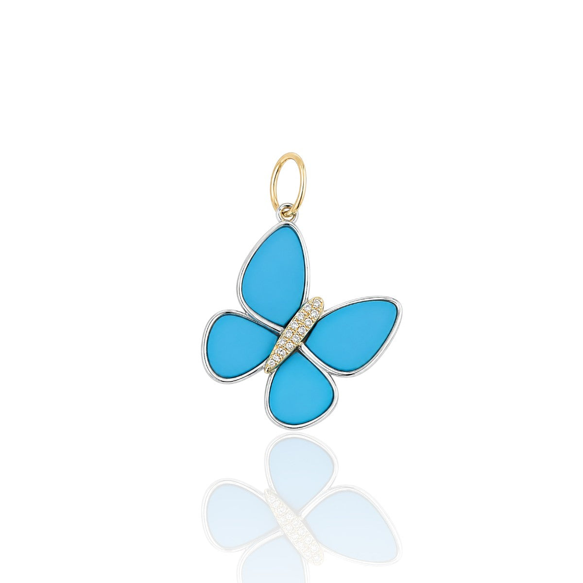 Two Tone Turquoise Goddess Butterfly