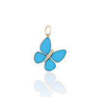 Two Tone Turquoise Goddess Butterfly