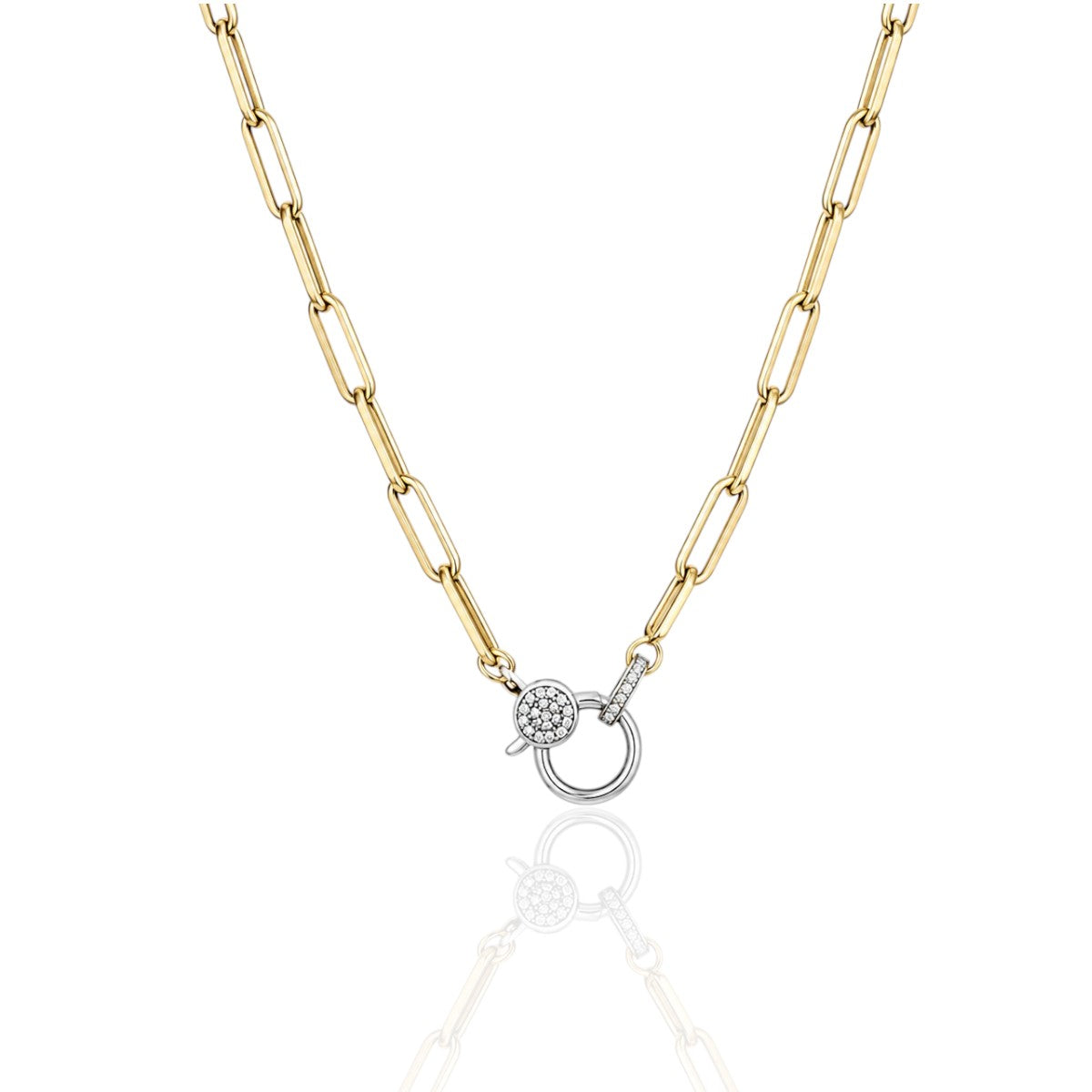 Two Tone Paperclip necklace