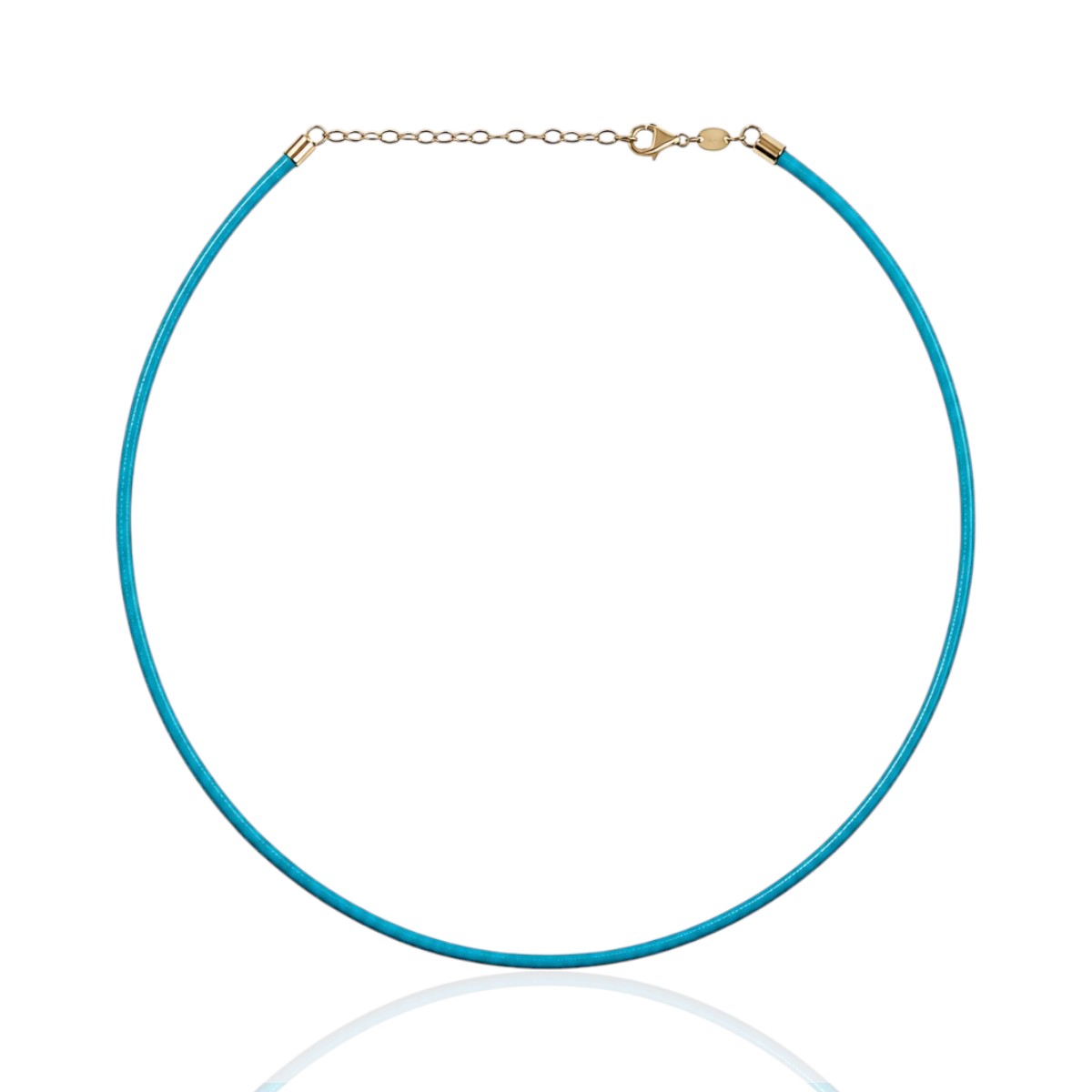 Turquoise Leather Choker