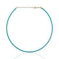 Turquoise Leather Choker