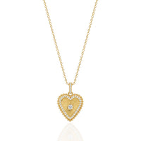 Dainty Fluted Heart Necklace