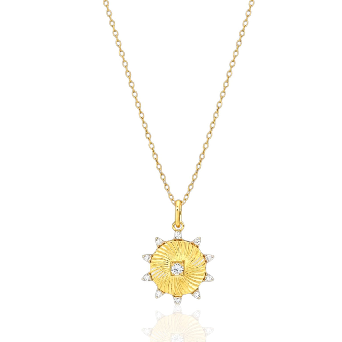 Dainty Spiral Disc Necklace