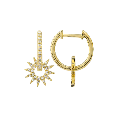 Sunburst Charm Huggies