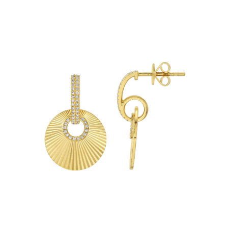 Fluted Disc Earrings