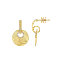Fluted Disc Earrings