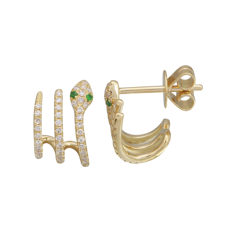 Caged Snake Earrings