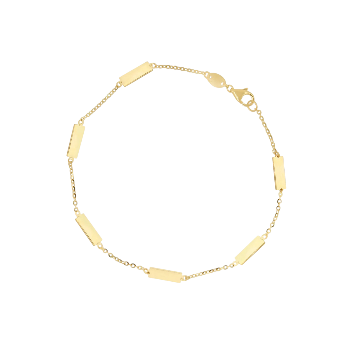 Block Gold Chain Hayley Style | Gold Block Chain Bracelet