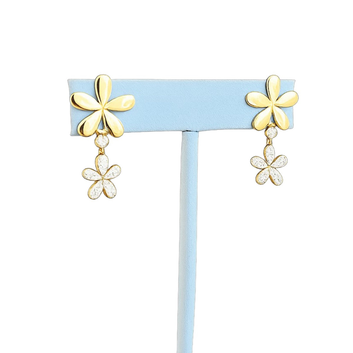 Pavé Flower Earrings