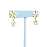 Pavé Flower Earrings