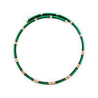 Rose Gold and Green Enamel Choker